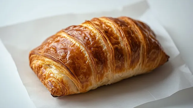 Appetitliches Croissant mit Schokoladenglasur