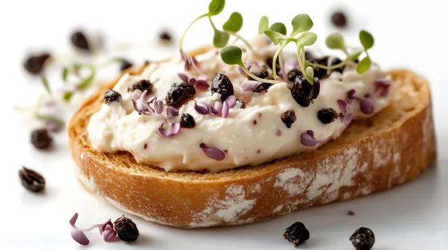 Appetitliches Sandwich mit cremiger Brotaufstrich