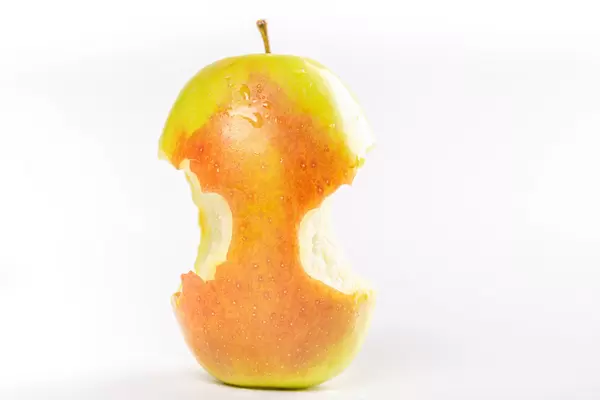 Apple bitten on both sides