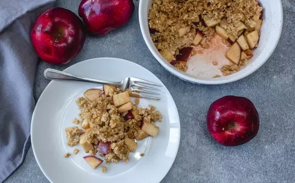 Apple Oatmeal in a plate