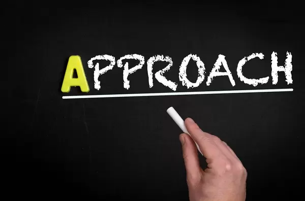 Approach text on blackboard