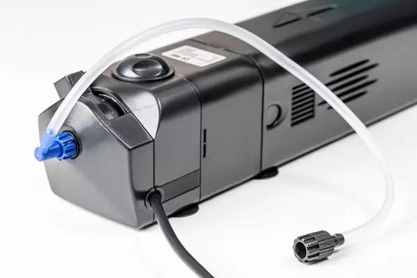 Aquarium UV sterilizer on a white background (Flip 2020)