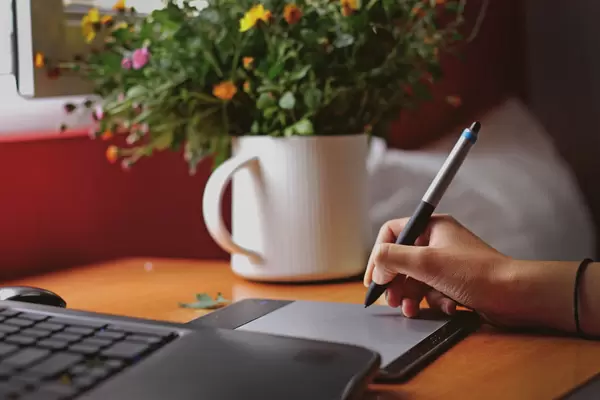 Arbeiten mit Zeichentablet