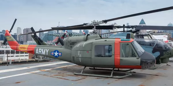 Army Helicopter on Intrepid