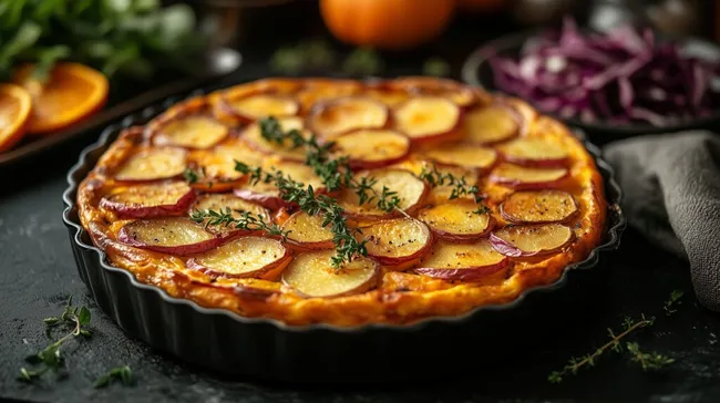 Aromatische Kürbis-Kartoffel-Frittata mit knackigen Kräutern