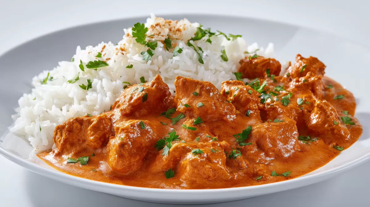 Aromatischer Basmatireis mit Chicken Tikka Masala