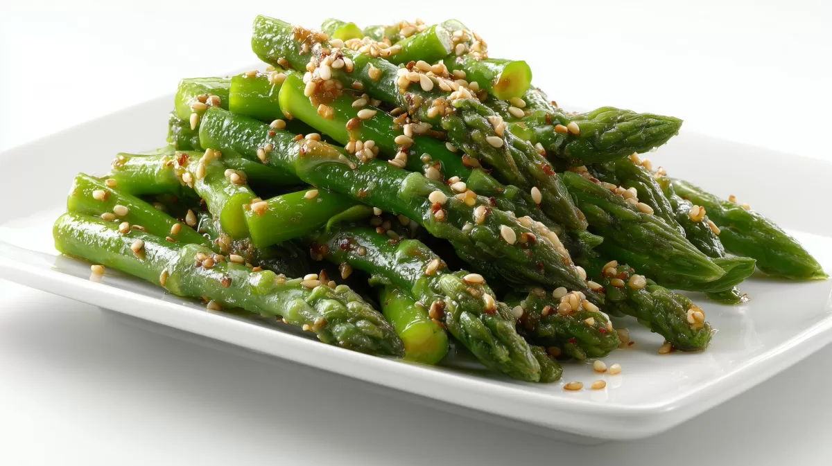 Asiatischer Spargelsalat mit Sesam photoreali