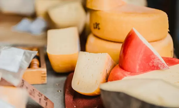 Asorti Of Cheese On Market Place