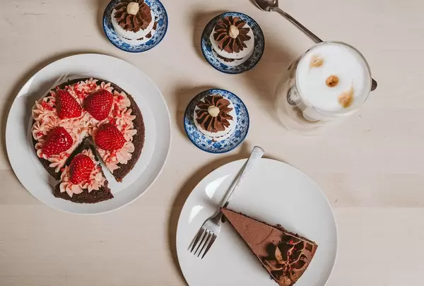Asorti Of Chocolate, Strawberry Cakes