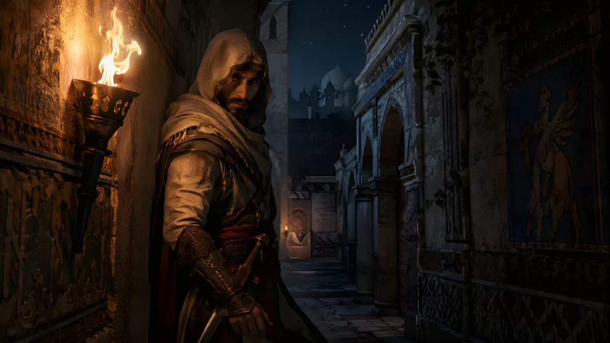Assassine im Schatten einer nächtlichen Gasse