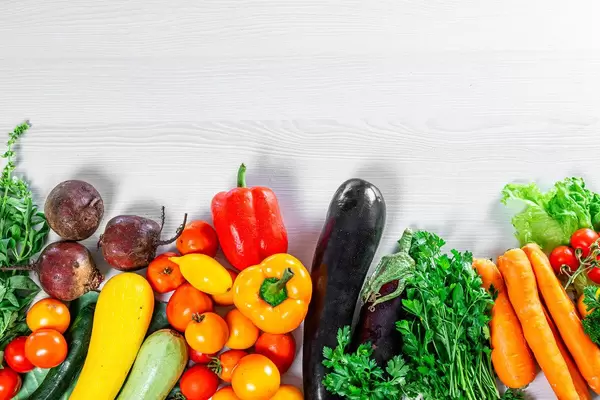 Assortment of ripe fresh summer vegetables for healthy nutrition (Flip 2019)