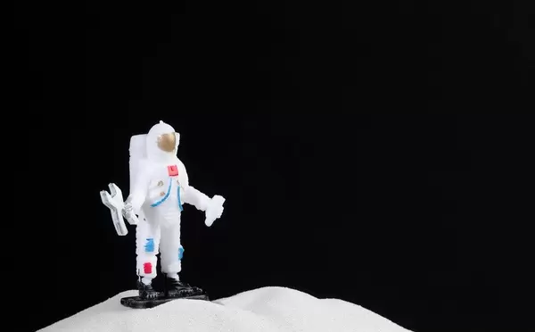 Astronaut standing on the Moon