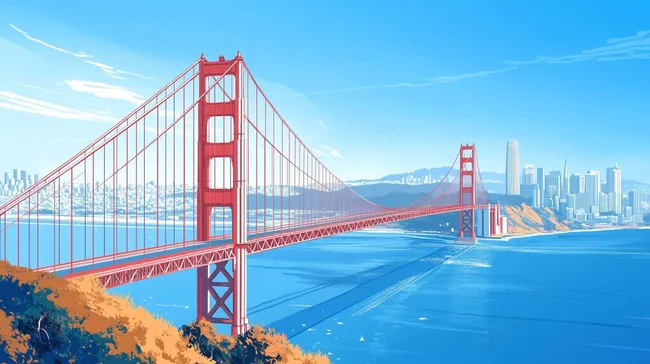 Atemberaubende Aussicht auf die Golden Gate Bridge in San Francisco