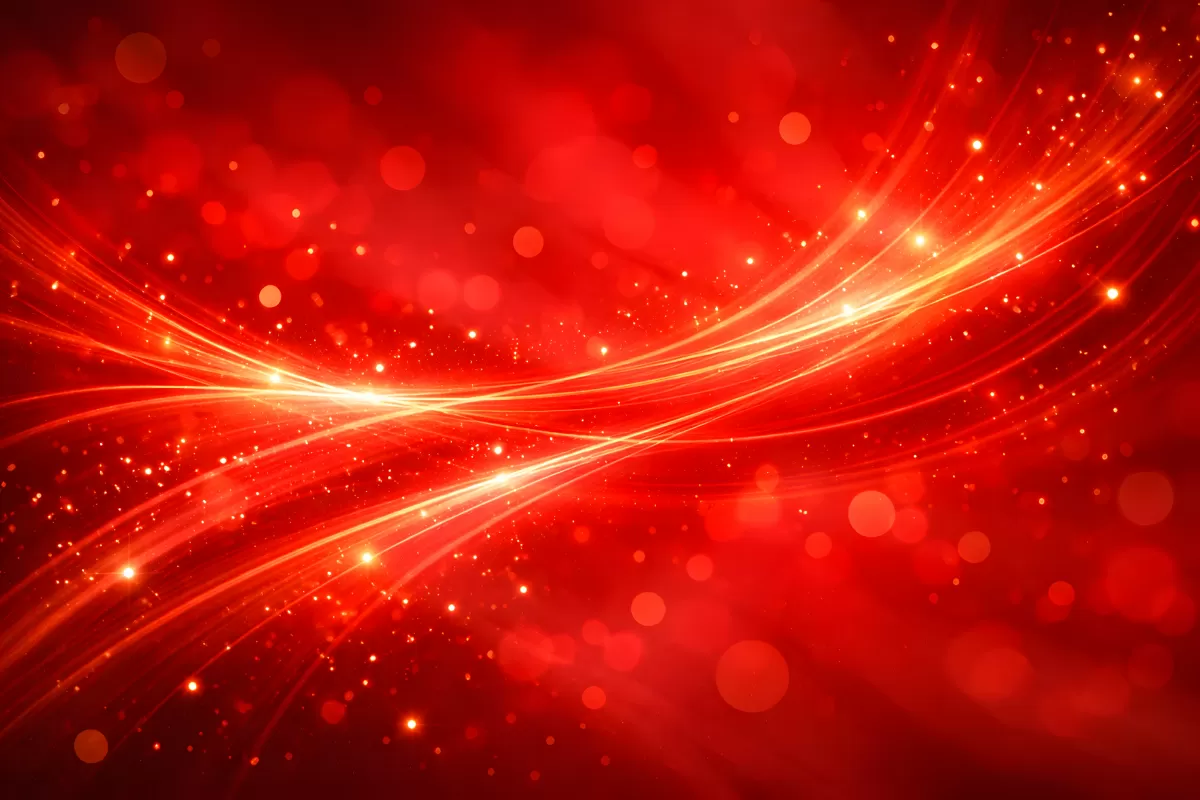 Atemberaubendes rotes Wellendesign mit Lichteffekten