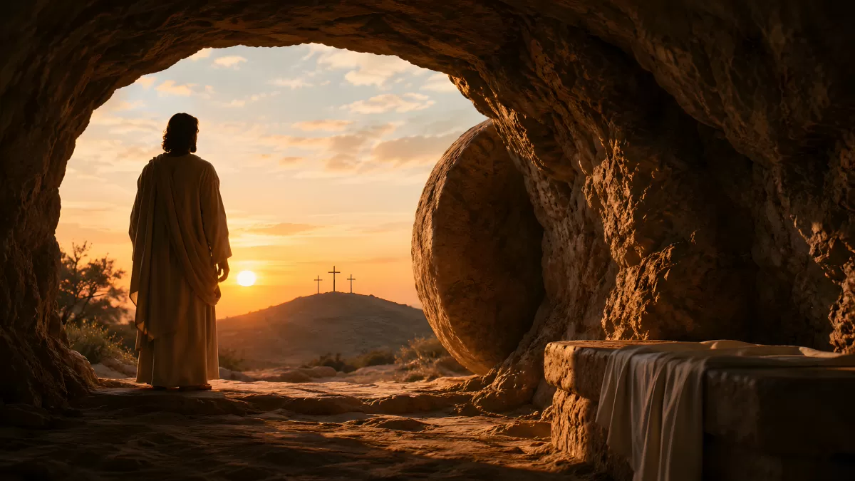 Auferstehung Jesu – Blick aus dem leeren Grab