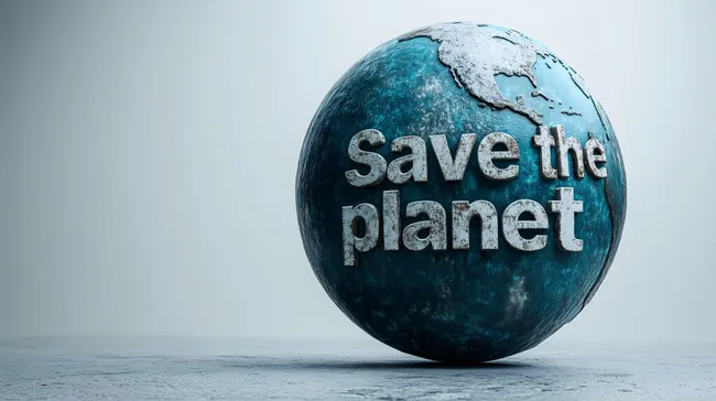 Aufruf zum Schutz des Planeten - Erdkugel-Illustration