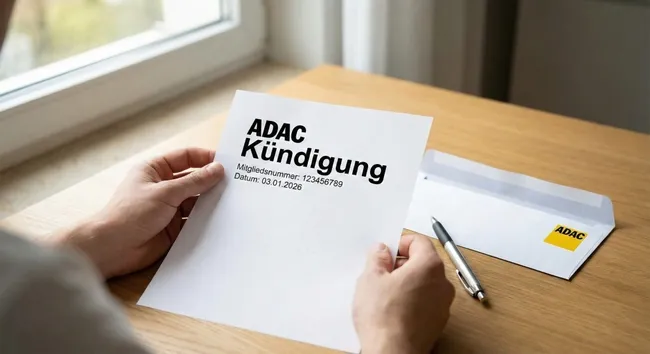 Ausgeteiltes Kündigungsschreiben des ADAC-Mitglieds