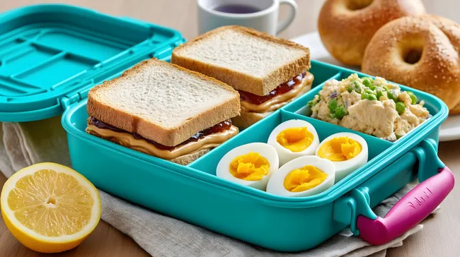 Ausgewogenes Mittagessen in nachhaltiger Brotdose