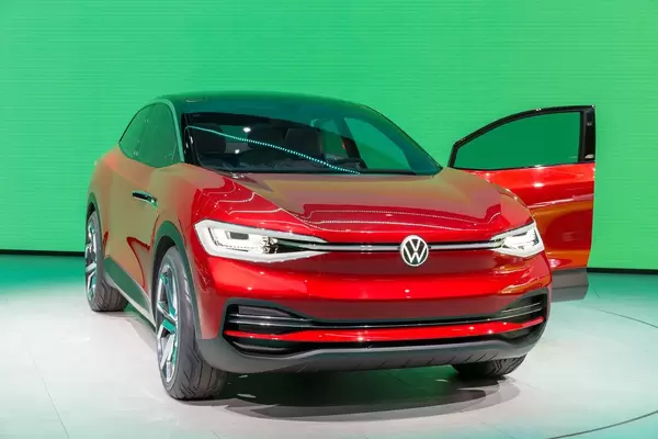 Ausstellung und Präsentation des VW ID.3 Elektroautos von Volkswagen