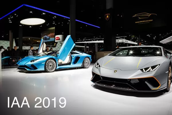 Ausstellung verschiedener Modelle von Lamborghini bei der IAA 2017 in Frankfurt am Main tbd
