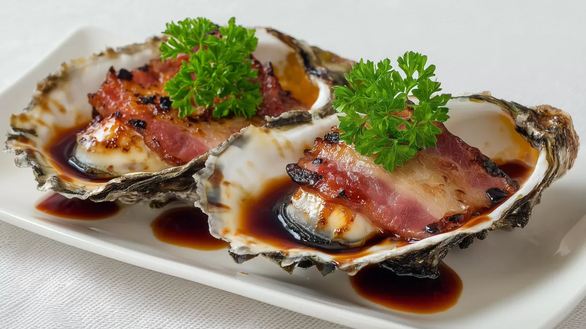 Austern Kilpatrick mit Speck und Worcestersauce