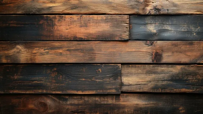 Authentisches Holzwandbild in rustikalem Stil