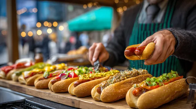 Authentisches Street-Food-Erlebnis: Handgemachte Hotdogs