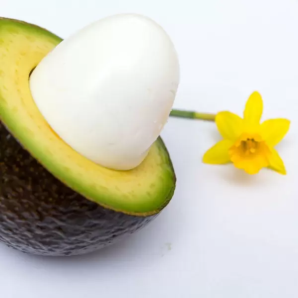 Avocado egg cup and Daffodil
