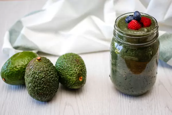Avocado Green Smoothie in a Jar