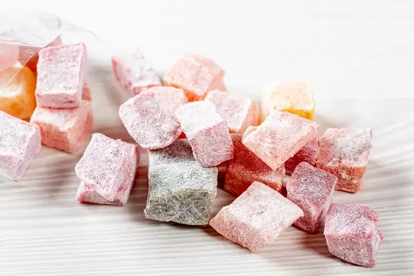 Background candied colorful fruit