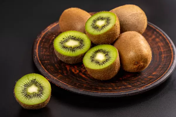 Background of fresh ripe kiwi fruit