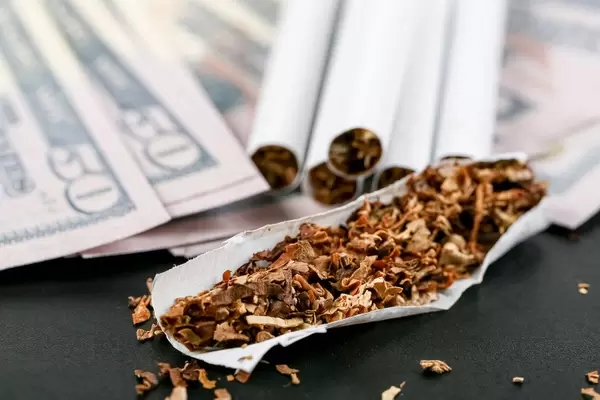 Bad habits and money costs concept