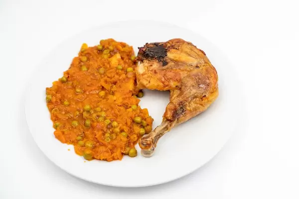 Baked Chicken Drum with Tomato Stew served on the plate (Flip 2020)
