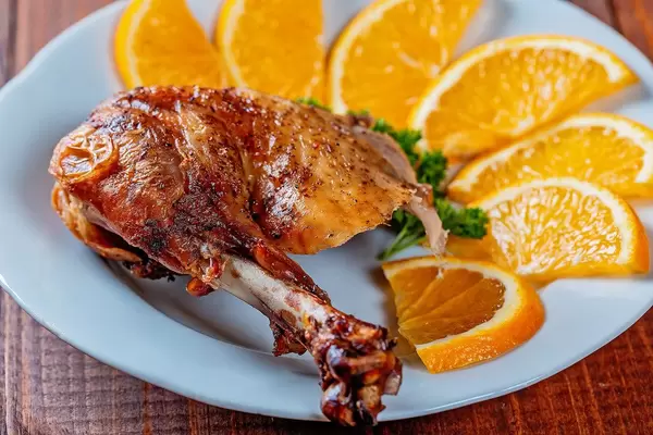 Baked Chicken Leg in Honey Orange Sauce