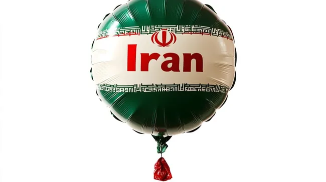Ballonemblem mit Iranischer Nationalflagge