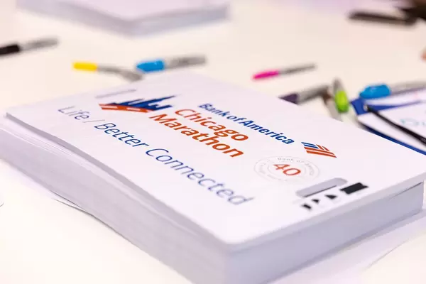 Bank of America Chicago Marathon painting papers