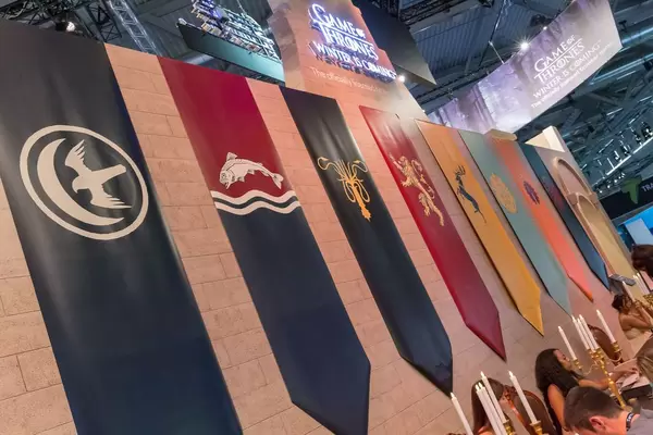 Banners of great houses from Game of Thrones