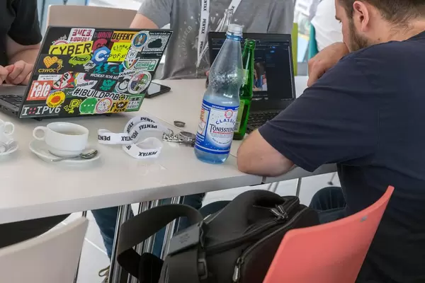 Barcamp 2018 Besucher mit ihren Laptops