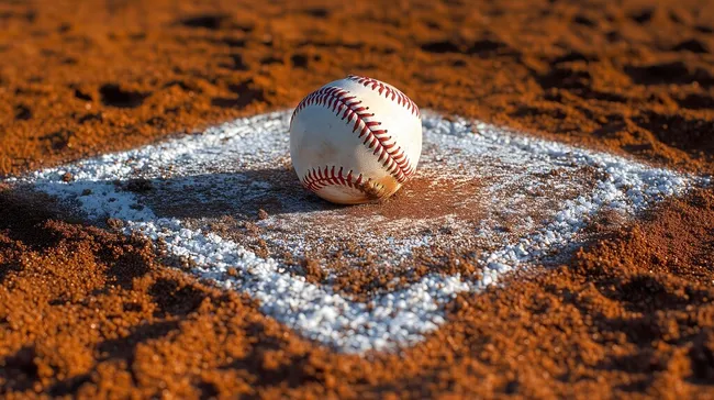 Baseballspiel auf der Home Plate