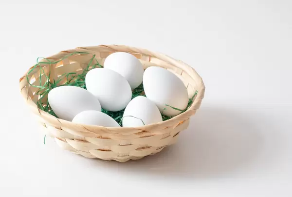 Basket full of eggs