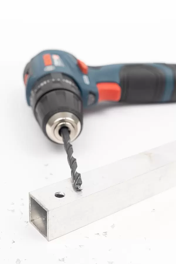 Battery Drill with Aluminum Bar with hole