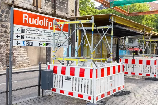 Baustelle KVB-Station Rudolfplatz in Köln