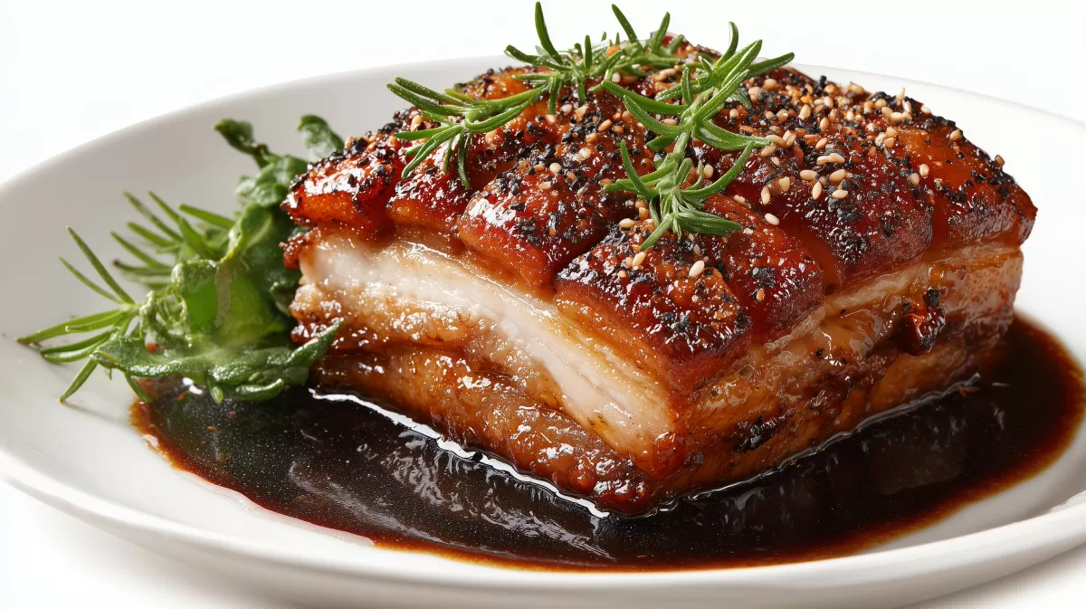 Bayerischer Krustenbraten mit Rosmarin und Soße