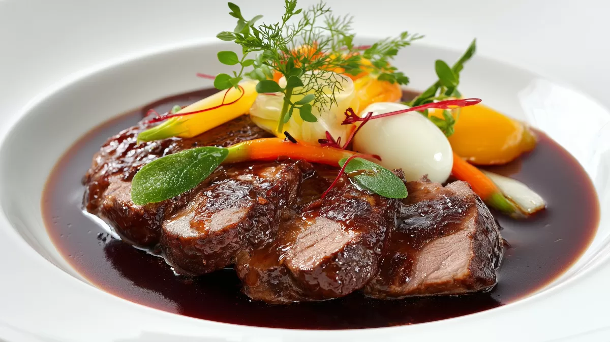 Bayerischer Sauerbraten Bfflamott mit Rotweinsauce