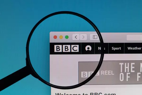 BBC logo under magnifying glass