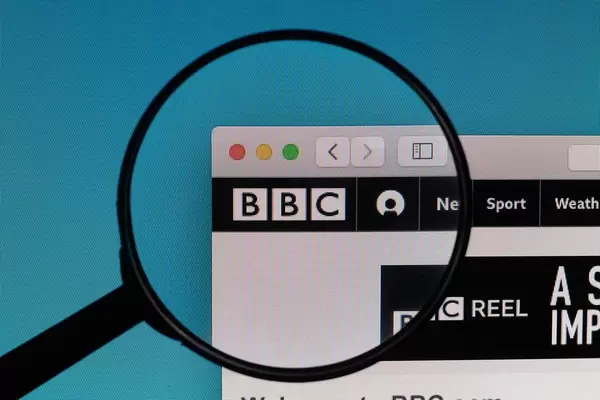 BBC website under magnifying glass