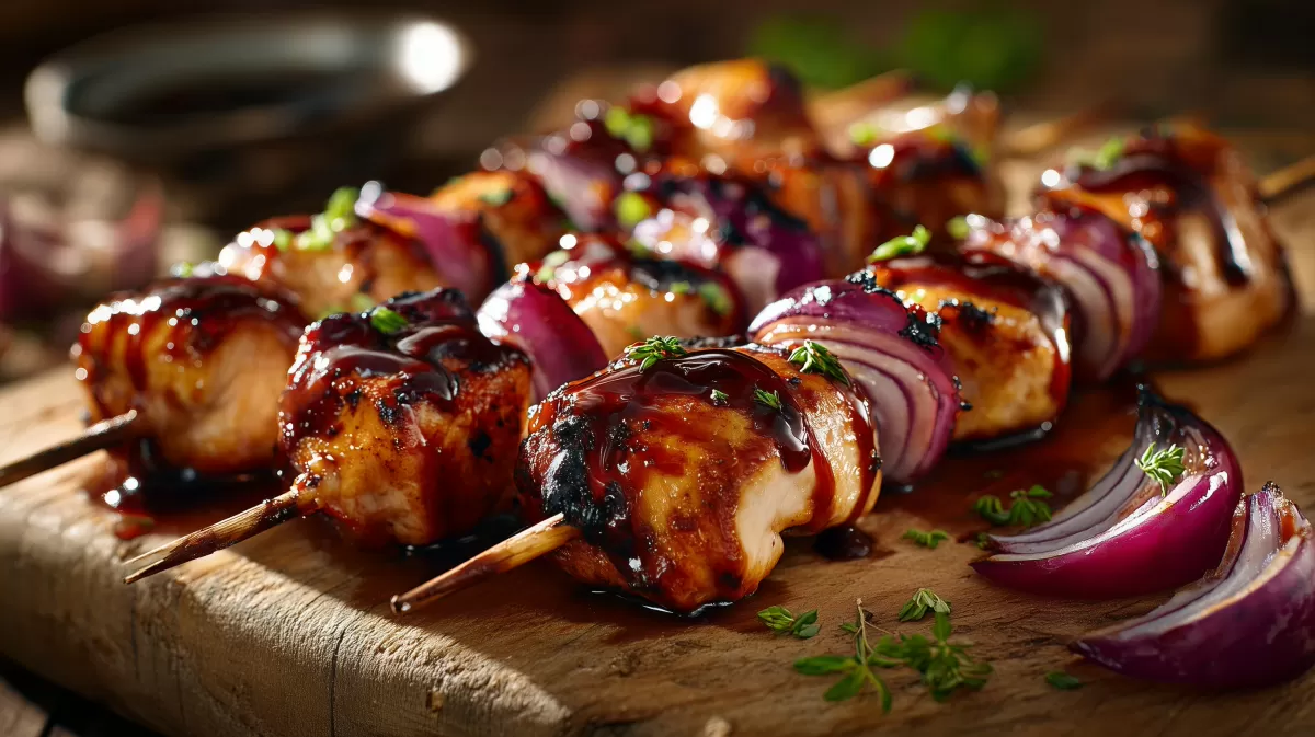 BBQ Geflügel Schaschlik mit Pute und Hähnchen