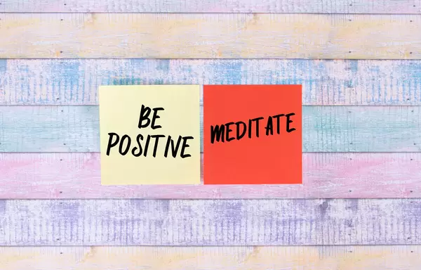 Be Positive, Meditate - sticky notes set