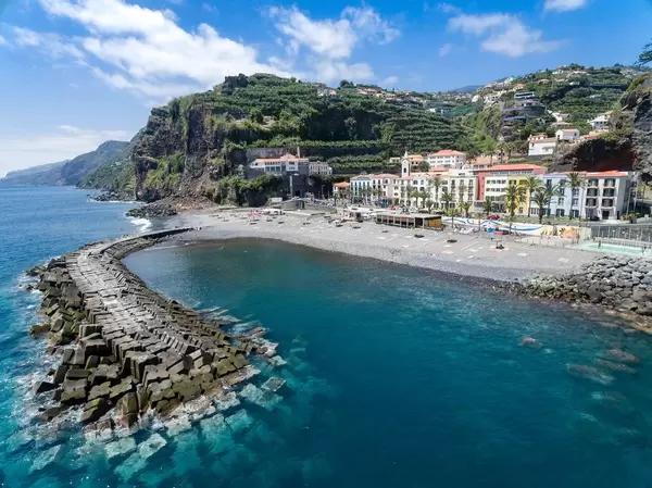 Beach of Ponta do Sol in Madeira