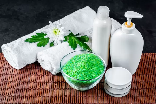 Beautiful fashionable concept with Spa set